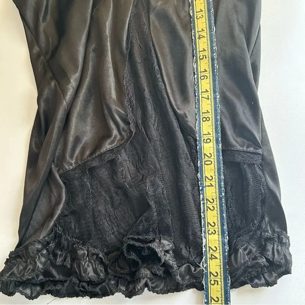 Sleek Black Lace Chemise
